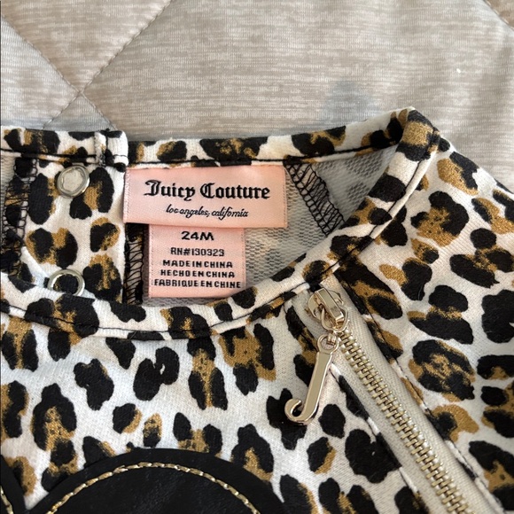 Juicy Couture Leopard Print Dress with Gold Zipper - Picture 2 of 4